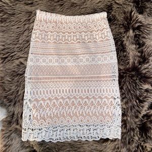 Charlotte Russe Laced Fitted Skirt